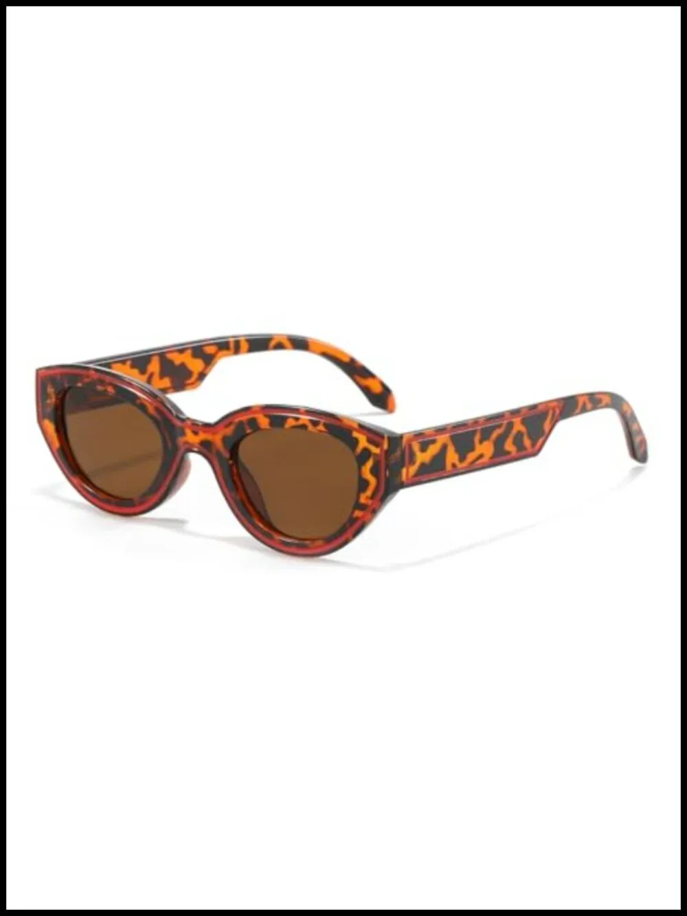 Retro Oval Cat Eye Sunglasses with UV400 Protection